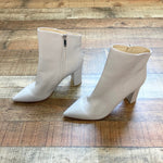 Marc Fisher Light Grey Leather Booties- Size 8.5