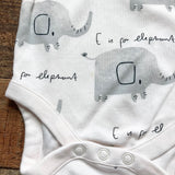 Next Baby Elephant Onesie- Size 3-6M (see notes)