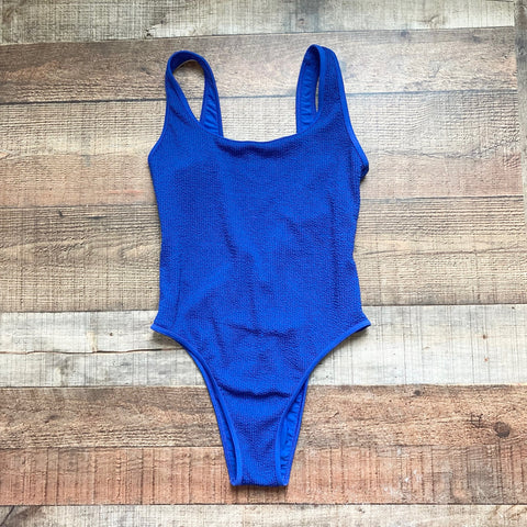 Abercrombie & Fitch Blue Textured One Piece- Size M