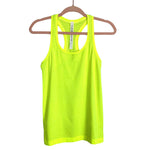 Lululemon Neon Yellow Mesh Striped Racerback Tank- Size 4