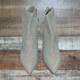 Forever Iridescent Silver Rise & Shine Rhinestone Booties NWT - Size 8