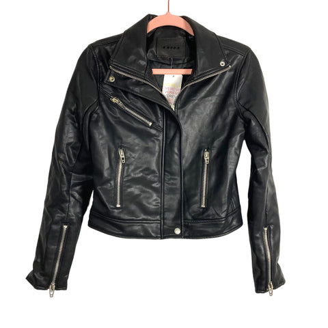 BlankNYC Black Faux Leather Southside Essential Moto Jacket NWT- Size S