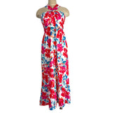 Grace Karin Floral Triangular Strap Halter Dress- Size L