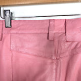 One Teaspoon Pink 100% Leather Rolled Cuff Shorts- Size 25 (see notes)