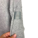 Alo Yoga Heather Gray Ribbed Cropped Hooded Sweatshirt- Size S (we have matching joggers)