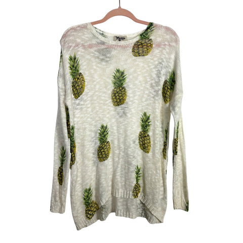 Show Me Your Mumu Pineapple Paradise Knit Varsity Sweater- Size S (sold out online)
