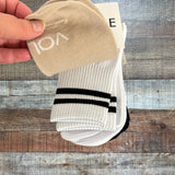 Volare Varsity Stripe 3 Pair Sock NWT