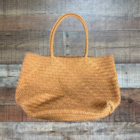 Madewell Brown Woven Cow Leather Bag