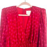 Kate Spade New York Silk Red Heart Print Belted Dress- Size 10