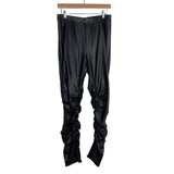 Fashion Nova Black Faux Leather Cinched Pants NWT- Size XL (Inseam 31”)