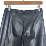 Zara Black Faux Leather Zippered Hem Pants- Size S (Inseam 27")