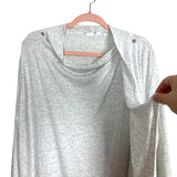 Gap Maternity Light Gray with Black Specks Draped Nursing Wrap Cardigan- Size L (see notes, sold out online)