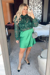 Dolan Emerald Green Sheer Lace Button Up Blouse- Size XL (sold out online)