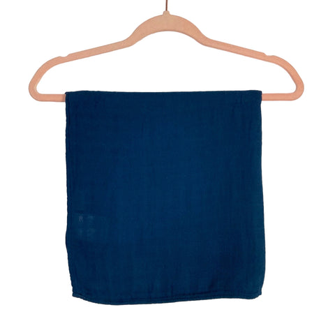 Lulujo Baby Navy Muslin Blanket