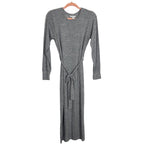 TOPSHOP Grey Heathered Belted Dress - Size US 6