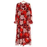 Mudpie Red Floral Maxi Dress NWT- Size M (sold out online)