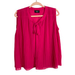 VICI Hot Pink Pleated Sleeveless Blouse- Size S