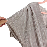 Porridge Clothing Gold Metallic Wide Leg Jumpsuit- Size XL