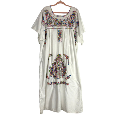 No Brand White Embroidered Dress- Size ~XXL (see notes)