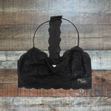 Carly Jean Black Lace Bralette- Size S