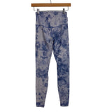 Lululemon Indigo/White Tie Dye Leggings- Size 4 (Inseam 28”)