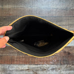 No Brand Animal Print Foldover Clutch With Metal Strap (Like New)