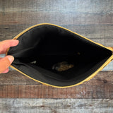 No Brand Animal Print Foldover Clutch With Metal Strap (Like New)