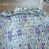 Ruffle Butts Blue Floral Smocked One Piece- Size 4T (see notes)