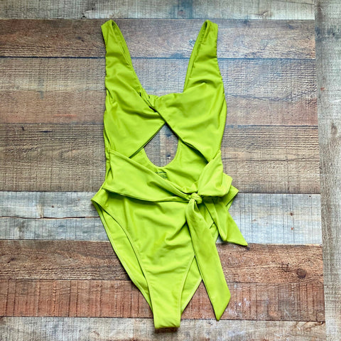 Tularosa Lime Green Front Cutout One Piece NWT- Size M (sold out online)