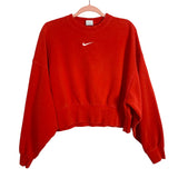 Nike Red Cropped Sweatshirt- Size XS (see notes)