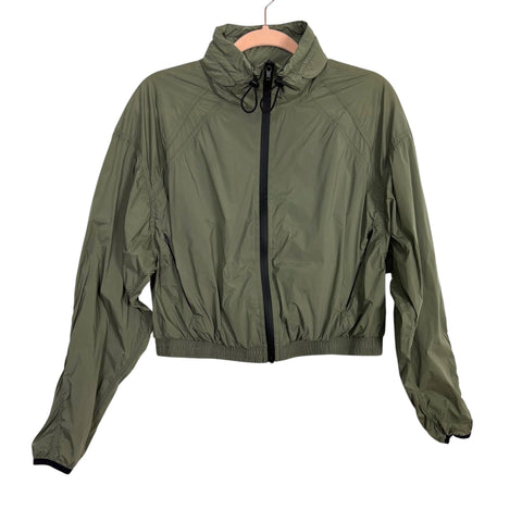 Your Personal Best Army Green Light Weight Hidden Hood Jacket - Size S