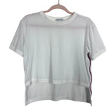 Koral White Mesh High/Low Side Stripe Top- Size XS