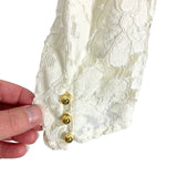 Catherine Malandrino Cream Sheer Lace Back Tie Blouse- Size S (sold out online)