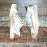 Steven by Steve Madden White Leather Star Sneakers- Size 7 (see notes)