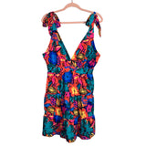 No Brand Bright Colorful Tie Strap Dress- Size L