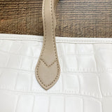 No Brand Cream Faux Leather Tote Bag (see notes)
