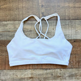 Stori White with Back Criss Cross Straps Padded Sports Bra- Size 10