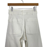 ZARA White Wide Leg Raw Hem Jeans- Size 2 (see notes)