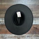 Pink Lily For Next Time Black Wide Brim Hat NWT