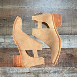 ABLE Suede Leather Side Cutout Booties- Size 9.5 (see notes)