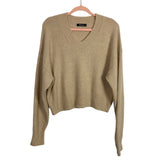 Olivaceous Tan V-Neck Wool Blend Sweater- Size M (see notes, sold out online)