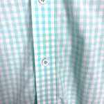 Southern Tide Men’s Mint/White Checkered Classic Fit Dress Shirt- Size L (see notes)