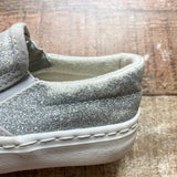 No Brand Silver Sparkle Slip On Sneakers- Size 6 (see notes)