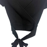 Wilfred Black Ribbed Front Cross Top with Tie- Size XS