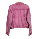 Free People Pink Washed Denim Jacket - Size L