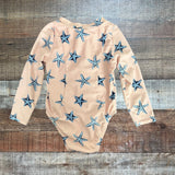 Old Navy Pink Starfish Zip Swimsuit- Size 18-24M