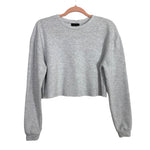 Topshop Grey Cropped Sweatshirt - Size US 4