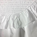 Sail to Sable White Smocked Mock Neck Long Sleeve Top- Size XXL (see notes)