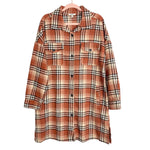 Jodifl Burnt Orange Plaid Shacket- Size L