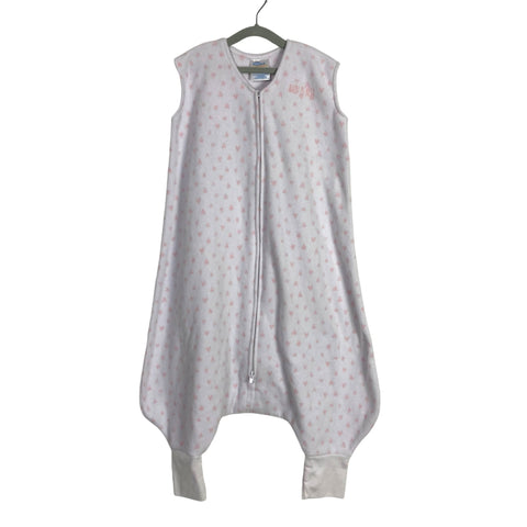 Halo White with Pink Hearts Fleece Early Walker Sleep Sack- Size L (12-18M, see notes)